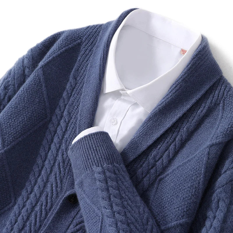 Alex | Wol Cardigan met Ruitpatroon